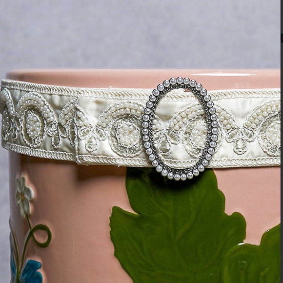 POL Accessories - POL Embroidered Ivory Belt